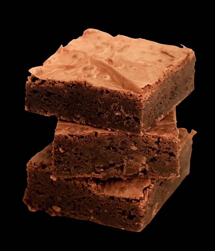 Brownies artesanais empilhados